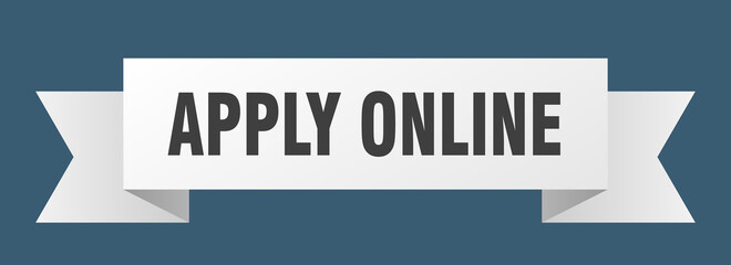 apply online ribbon. apply online isolated band sign. apply online banner