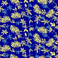  Naadloze patroon met tropische bloemen © sarodigiart
