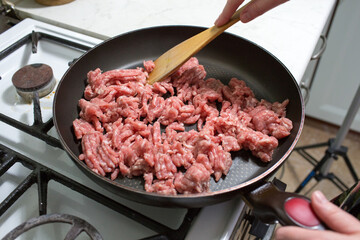 Minced meat.
