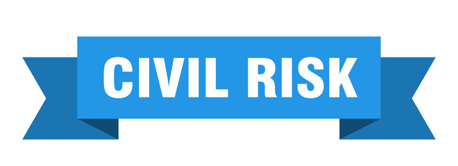 civil risk ribbon. civil risk isolated band sign. civil risk banner