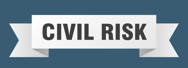 civil risk ribbon. civil risk isolated band sign. civil risk banner