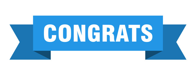 congrats ribbon. congrats isolated band sign. congrats banner