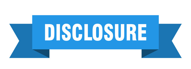disclosure ribbon. disclosure isolated band sign. disclosure banner