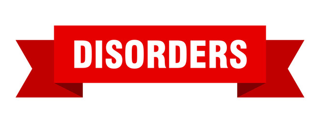 disorders ribbon. disorders isolated band sign. disorders banner