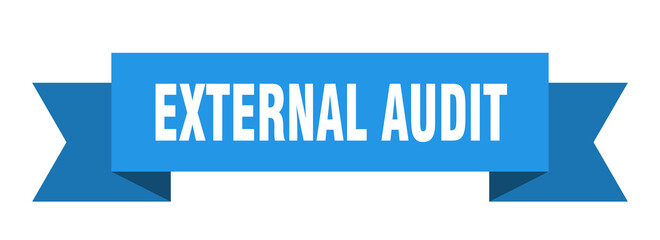 external audit ribbon. external audit isolated band sign. external audit banner