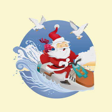 Santa Claus in tropical weather