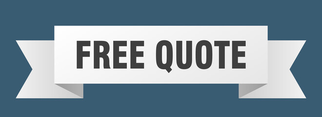 free quote ribbon. free quote isolated band sign. free quote banner