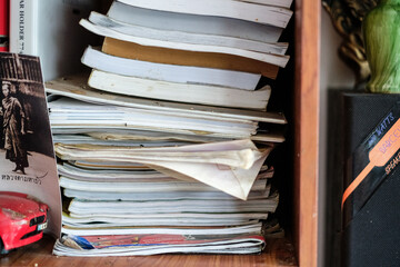 stack of magazines