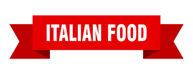 italian food ribbon. italian food isolated band sign. italian food banner