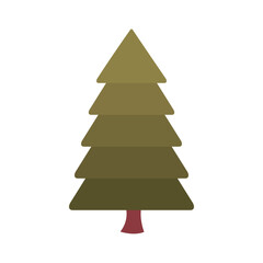 Isolated pine tree vector design