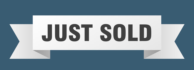 just sold ribbon. just sold isolated band sign. just sold banner