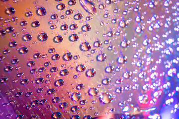 water drops on dvd media, water drops on colorful background