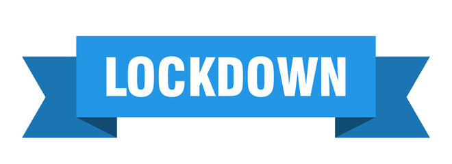 lockdown ribbon. lockdown isolated band sign. lockdown banner