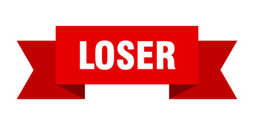 loser ribbon. loser isolated band sign. loser banner