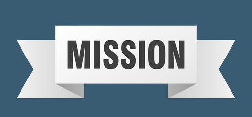 mission ribbon. mission isolated band sign. mission banner