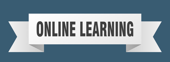 online learning ribbon. online learning isolated band sign. online learning banner