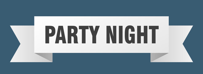 party night ribbon. party night isolated band sign. party night banner