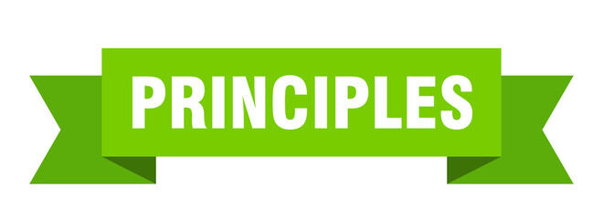 principles ribbon. principles isolated band sign. principles banner