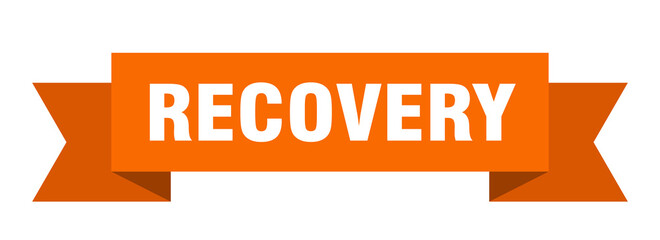 recovery ribbon. recovery isolated band sign. recovery banner