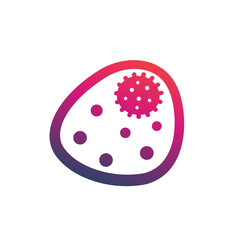 bacterium vector icon over white