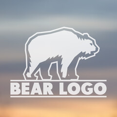 Bear vector logo design template
