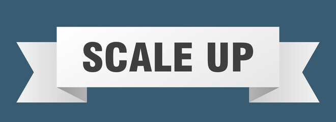 scale up ribbon. scale up isolated band sign. scale up banner
