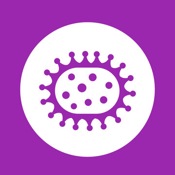 Virus icon, microbiology, virology, bacteria vector sign