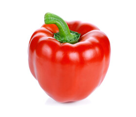 Fresh red pepper on white background