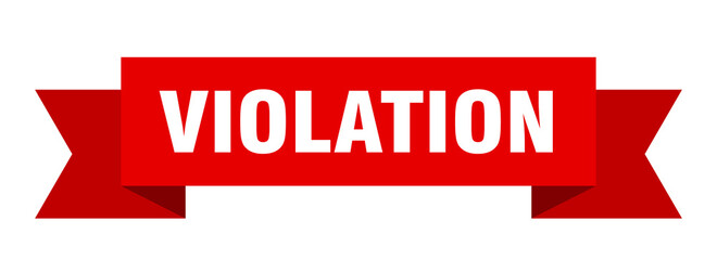 violation ribbon. violation isolated band sign. violation banner