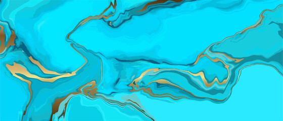 Marble and gold abstract background vector. Marbling wallpaper design with natural luxury style swirls of marble and gold powder..