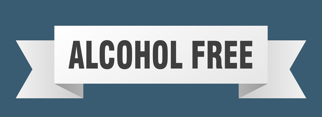alcohol free ribbon. alcohol free isolated band sign. alcohol free banner