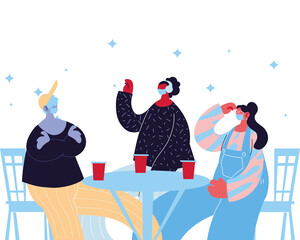 people gathered and with glasses in hand