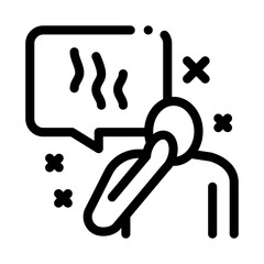 human talk aroma odor icon vector. human talk aroma odor sign. isolated contour symbol illustration