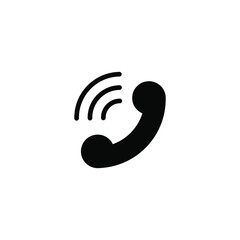 Vector Telephone Solid Glyph Flat icon