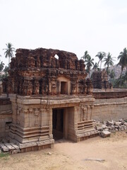 Naklejka premium Beautiful architecture, The Ruins of Hampi, Hampi, Karnataka, South India, India
