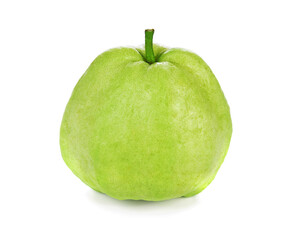 Ripe guava on white background