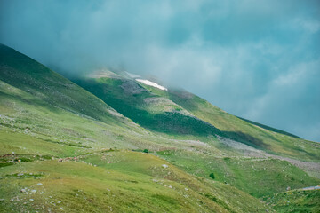 Obraz na płótnie Canvas mountain landscape with clouds