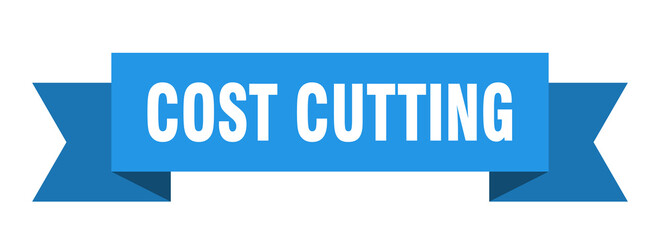 cost cutting ribbon. cost cutting isolated band sign. cost cutting banner