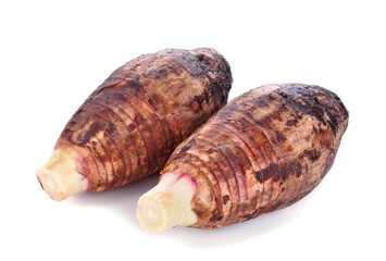 Taro isolated on white background