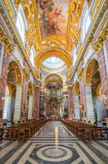 Rome, Italy - home of the Vatican and main center of Catholicism, Rome displays dozens of historical, wonderful churches. Here in particular the San Carlo al Corso basilica