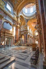 Obraz premium Rome, Italy - home of the Vatican and main center of Catholicism, Rome displays dozens of historical, wonderful churches. Here in particular the San Carlo al Corso basilica