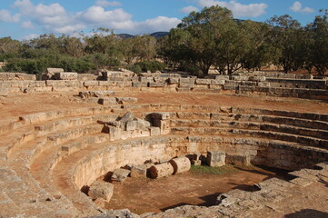 Ancient ruins of Ptolemais near Benghazi, Libya