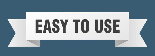 easy to use ribbon. easy to use isolated band sign. easy to use banner