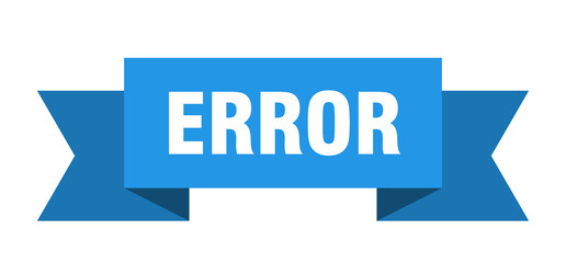 error ribbon. error isolated band sign. error banner