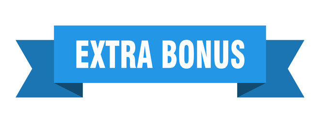 extra bonus ribbon. extra bonus isolated band sign. extra bonus banner