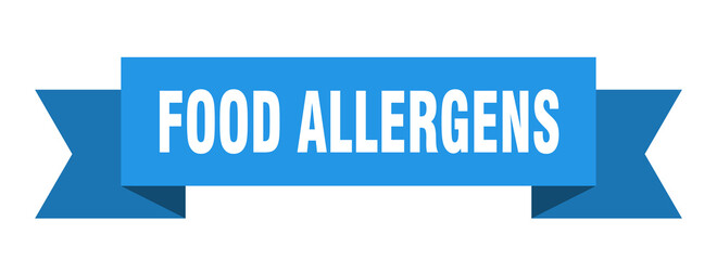 food allergens ribbon. food allergens isolated band sign. food allergens banner