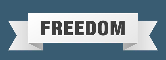 freedom ribbon. freedom isolated band sign. freedom banner