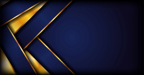 abstract luxury design background with overlap layers with golden element decoration