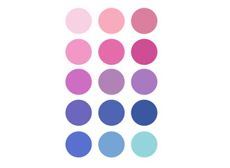 Highlights Covers. pastel pink and blue palette.