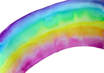Rainbow painted arc. watercolor rainbow colors background . Water Color Background